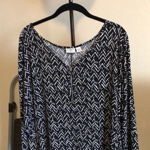 Quarter Sleeve Length Pattern Blouse